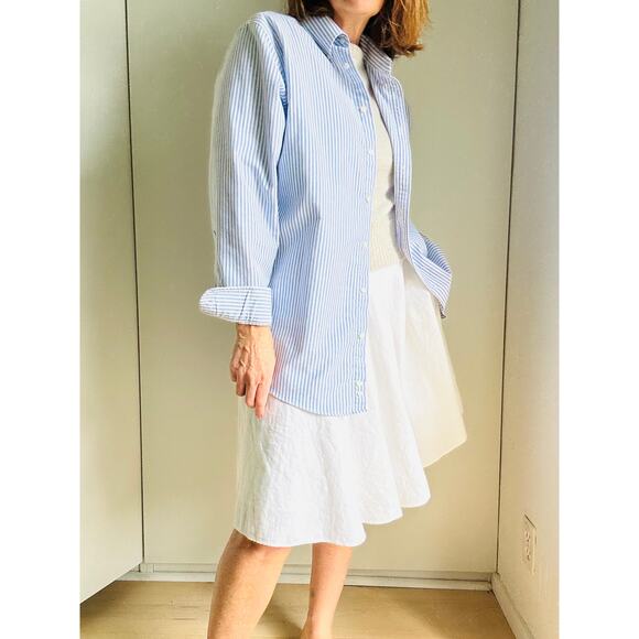 90s Lauren RL Off White Linen A Line skirt Size 2 Drop Waist Layering Classic - Picture 9 of 11